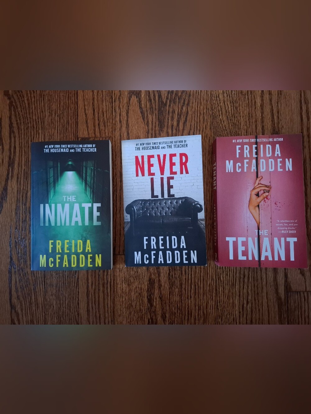 Freida McFadden Paperback Lot 3 Books The Tenant The Inmate Never Lie